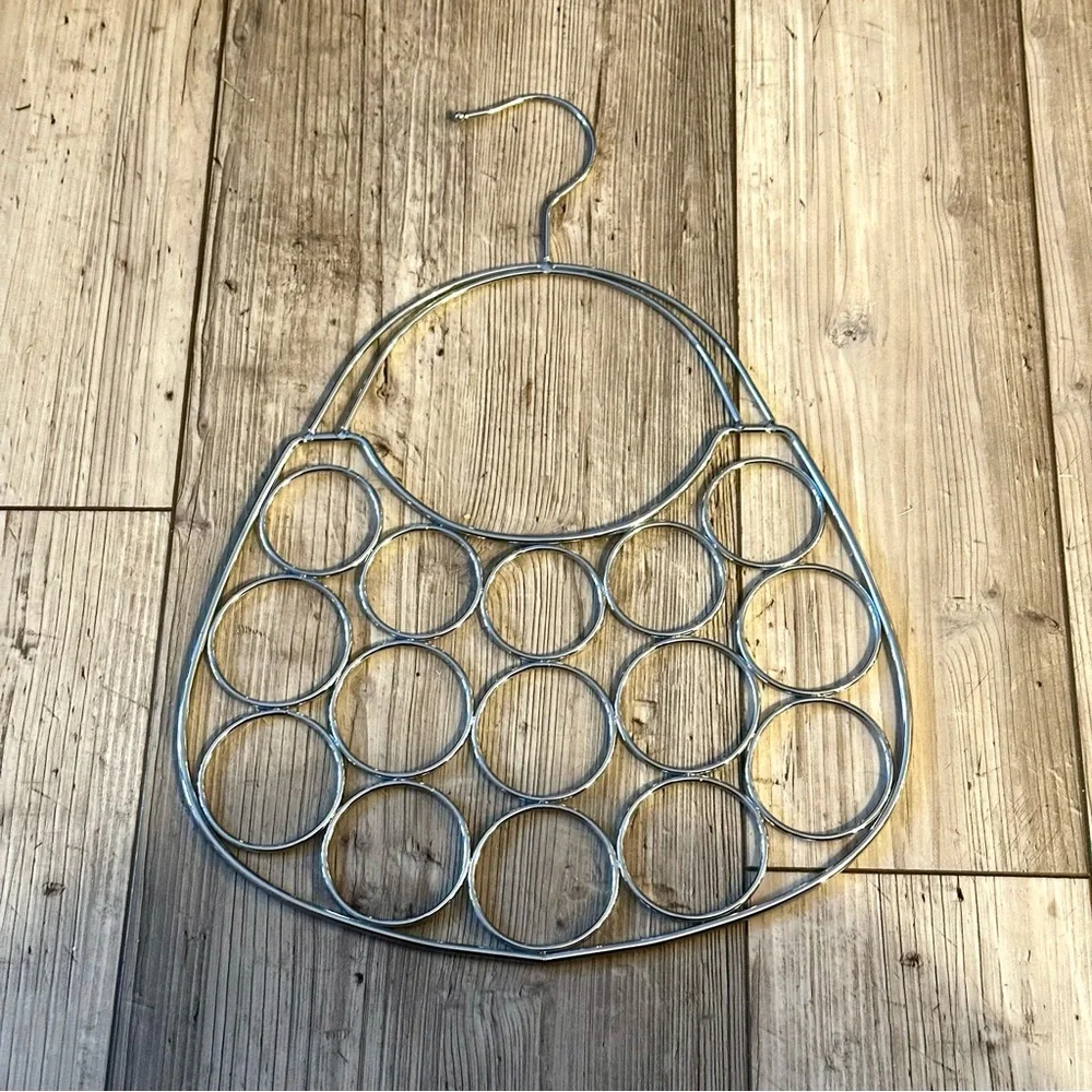 Silver Metal Scarf Hanger For 15+ Scarves